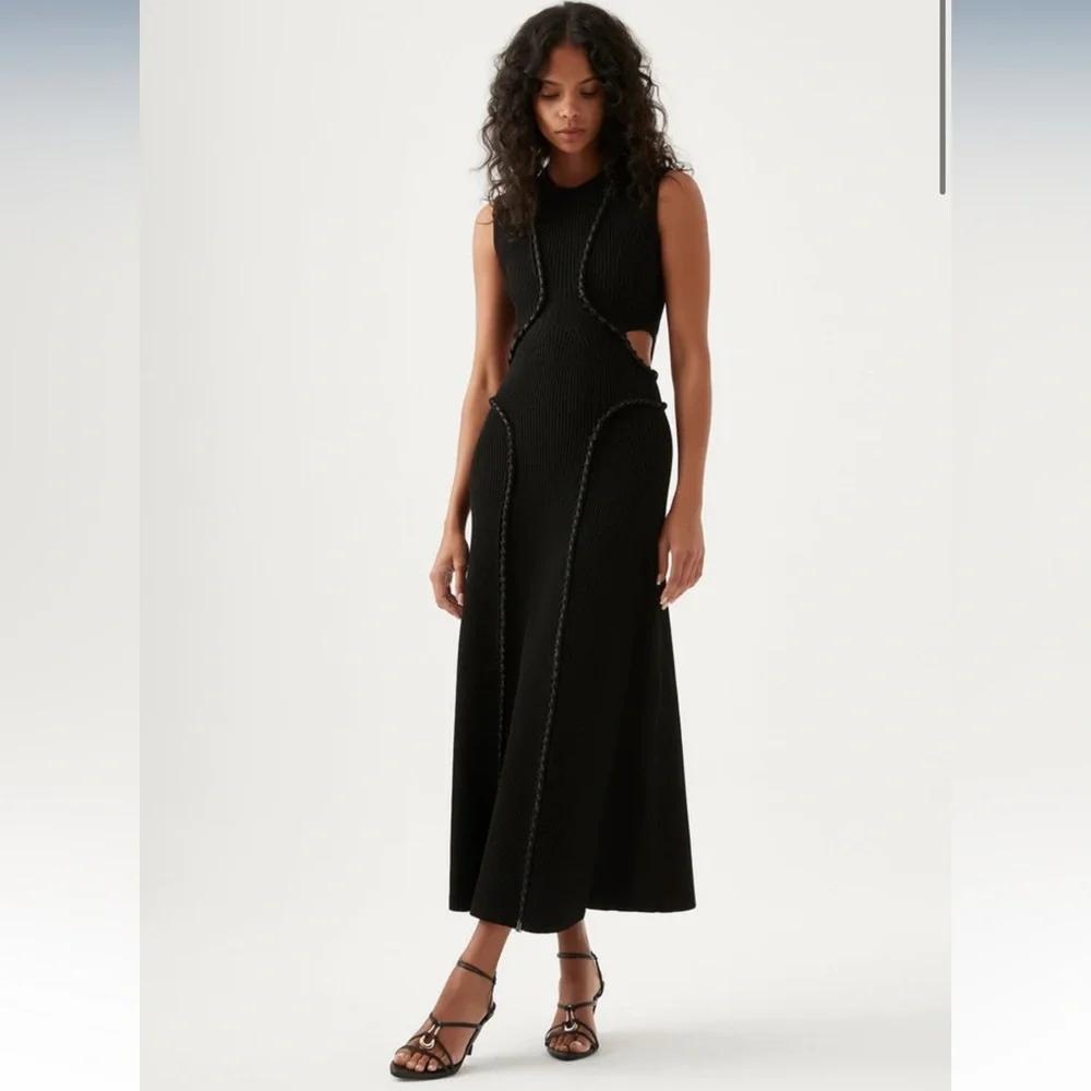 Aje Arp Cut out knit midi dress black - Picture 3 of 12